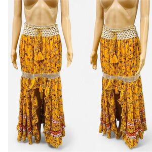 SMF paisley hi-low maxi skirt M